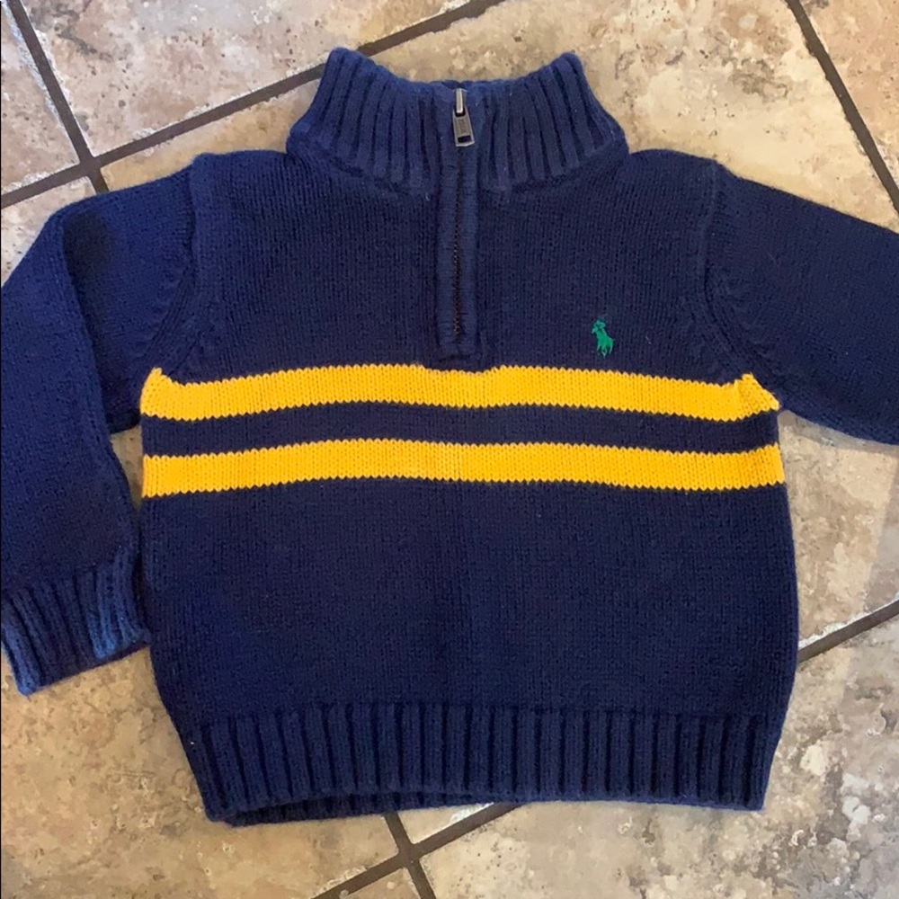 Polo half zip sweater